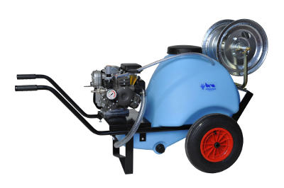 Art.052 H040 Carrello 120 litri con pompa APS  41 motore Honda 2 ruote